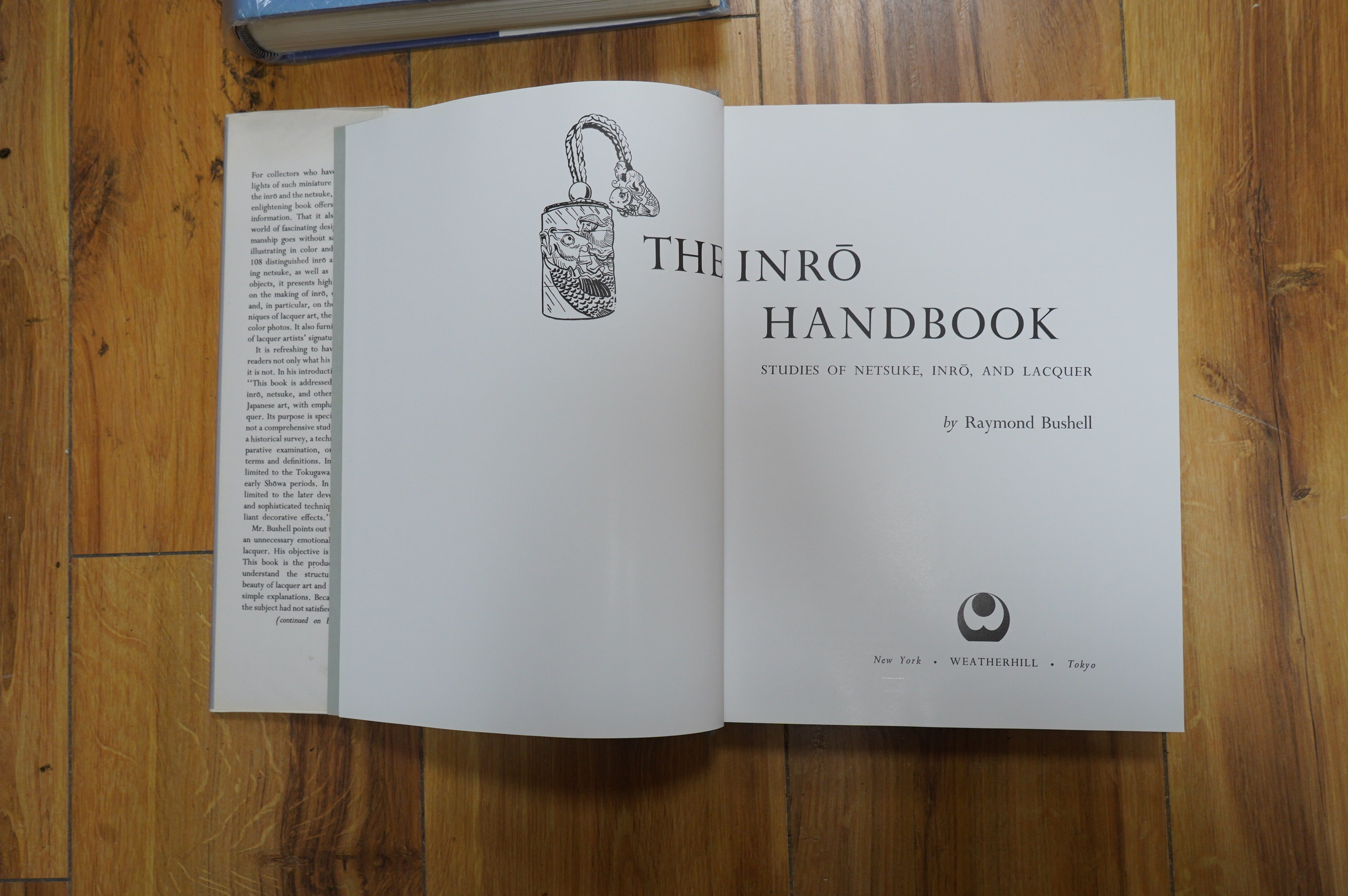 A group of reference books relating to netsuke and inro